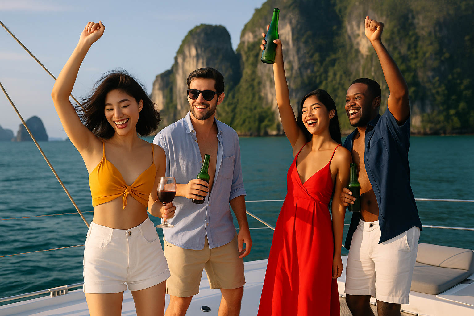 yacht party in Thailand.
